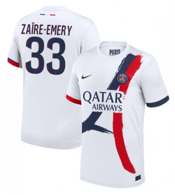 Paris Saint-Germain Warren Zaire-Emery #33 Udebanetrøje 2024-25 Kort ærmer